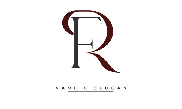 FR, RF,  F,  R  Abstract  Letters  Logo  Monogram
