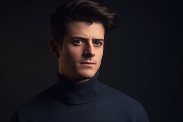 Naklejka premium fashionable and confident male model with positive vibes