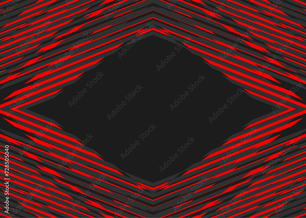 Poster abstract framed background with zigzag stripes pattern and with some copy space area