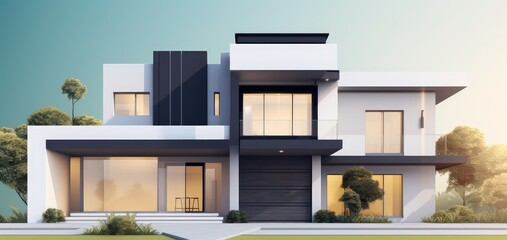 3d residential villa building a premium real ester property