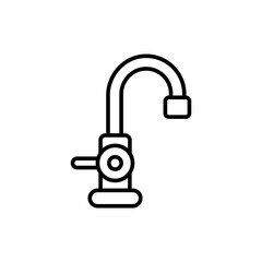 Faucet outline icons, minimalist vector illustration ,simple transparent graphic element .Isolated on white background