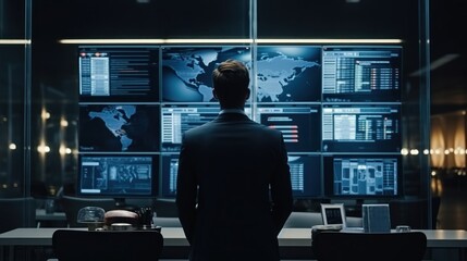 IT specialists confer at a meeting and discuss news in the computer industry