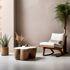 modern living room with chair