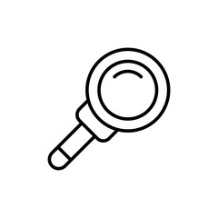 Magnifying glass outline icons, minimalist vector illustration ,simple transparent graphic element .Isolated on white background