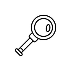 Magnifying glass outline icons, minimalist vector illustration ,simple transparent graphic element .Isolated on white background