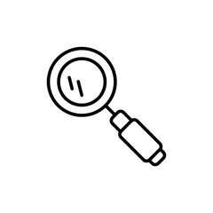 Magnifying glass outline icons, minimalist vector illustration ,simple transparent graphic element .Isolated on white background