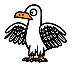 bird cartoon isolated