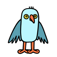 bird cartoon isolated