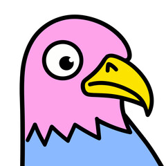 bird cartoon isolated