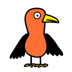 bird cartoon isolated