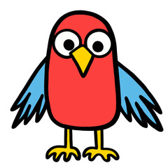 bird cartoon isolated