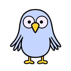 bird cartoon isolated