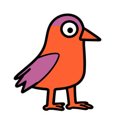 bird cartoon isolated
