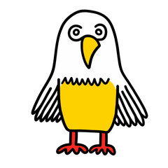 bird cartoon isolated