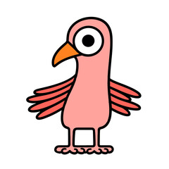 bird cartoon isolated