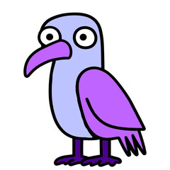 bird cartoon isolated