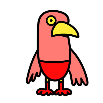 bird cartoon isolated