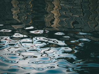 abstract reflection in the water surface