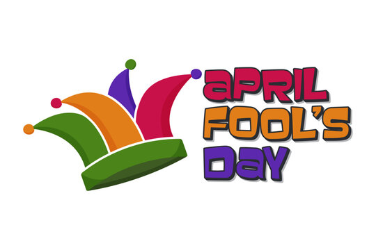 April fools day illustration vector isolated background