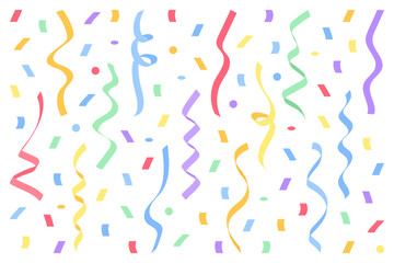 Set of colored confetti. For holiday, party, birthday, anniversary. Vector illustration.