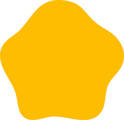 Abstract liquid shape. Organic flat blob. Irregular fluid bubble. Random wavy spots and curvy element. Amoeba box.