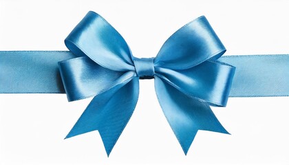 light blue satin silk ribbon tied bow isolated transparent png
