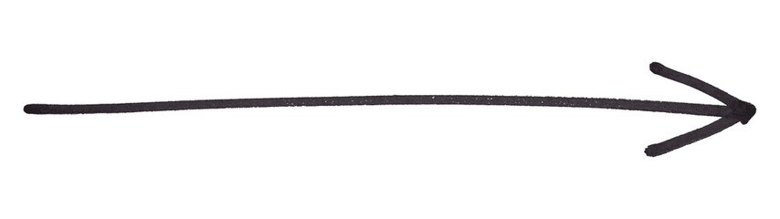 Black arrows isolated on transparent background.