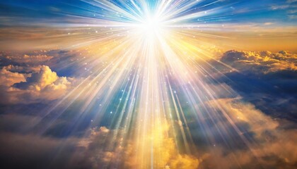 abstract heavenly background light from heaven revelation concept