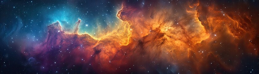 This mesmerizing image of a nebula is sure to capture your attention. - obrazy, fototapety, plakaty