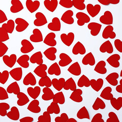 valentine background with many red hearts