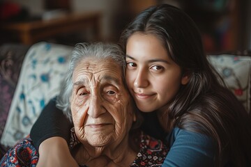Caregiver assist the senior woman at the house,Elderly Wellness: In-Home Assistance with Caring Touch