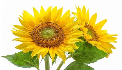 beautiful sunflower helianthus annuus asteraceae isolated on white background inclusive clipping path without shade