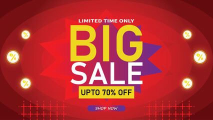 Sale banner template design . Super Sale, end of season special offer banner. vector illustration.