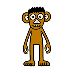 funny cartoon monkey