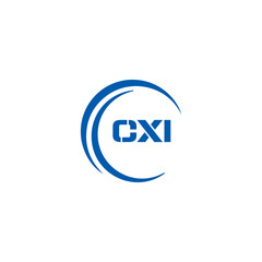 Fototapeta premium CXI logo. CXI set , C X I design. White CXI letter. CXI, C X I letter logo design. Initial letter CXI letter logo set, linked circle uppercase monogram logo. C X I letter logo vector design.