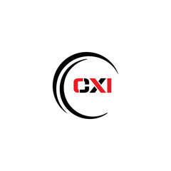  CXI logo. CXI set , C X I design. White CXI letter. CXI, C X I letter logo design. Initial letter CXI letter logo set, linked circle uppercase monogram logo. C X I letter logo vector design.