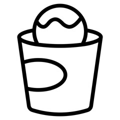 ice cream bucket line