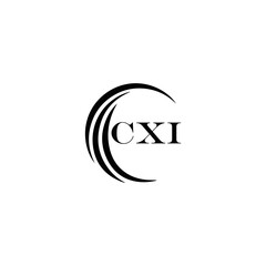  CXI logo. CXI set , C X I design. White CXI letter. CXI, C X I letter logo design. Initial letter CXI letter logo set, linked circle uppercase monogram logo. C X I letter logo vector design.