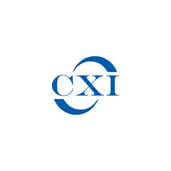  CXI logo. CXI set , C X I design. White CXI letter. CXI, C X I letter logo design. Initial letter CXI letter logo set, linked circle uppercase monogram logo. C X I letter logo vector design.