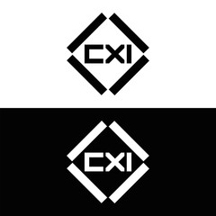  CXI logo. CXI set , C X I design. White CXI letter. CXI, C X I letter logo design. Initial letter CXI letter logo set, linked circle uppercase monogram logo. C X I letter logo vector design.