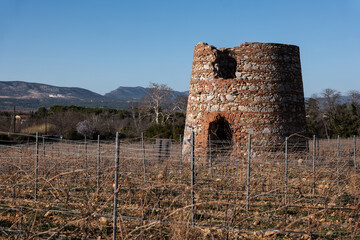 The Rombeau sulfur mill in winter - Rivesaltes - Pyrénées Orientales