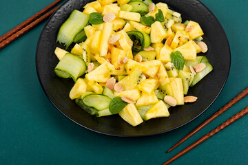 Asian pineapple and cucumber salad.