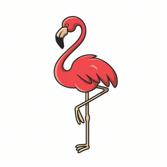 Whimsical logo of vector flamingo design, elegant and vibrant.