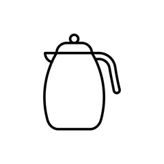 Teapot outline icons, minimalist vector illustration ,simple transparent graphic element .Isolated on white background