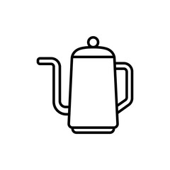 Teapot outline icons, minimalist vector illustration ,simple transparent graphic element .Isolated on white background