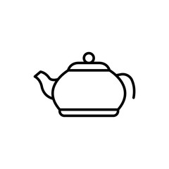 Teapot outline icons, minimalist vector illustration ,simple transparent graphic element .Isolated on white background