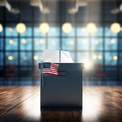 Voting ballot paper box, voting election poll high quality AI generated image - obrazy, fototapety, plakaty