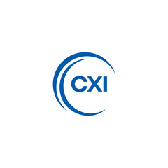  CXI logo. CXI set , C X I design. White CXI letter. CXI, C X I letter logo design. Initial letter CXI letter logo set, linked circle uppercase monogram logo. C X I letter logo vector design.