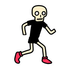 cartoon zombie on white 