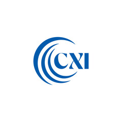  CXI logo. CXI set , C X I design. White CXI letter. CXI, C X I letter logo design. Initial letter CXI letter logo set, linked circle uppercase monogram logo. C X I letter logo vector design.